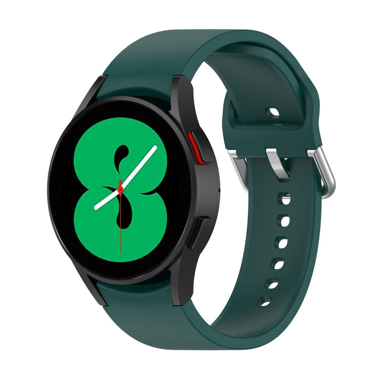 Official Silicone Silver Round Buckle Watch Band, For Samsung Galaxy Watch 5 40mm, For Samsung Galaxy Watch 5 44mm, For Samsung Galaxy Watch 5 Pro 45mm