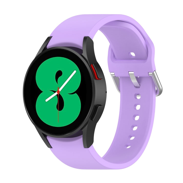 Official Silicone Silver Round Buckle Watch Band, For Samsung Galaxy Watch 5 40mm, For Samsung Galaxy Watch 5 44mm, For Samsung Galaxy Watch 5 Pro 45mm