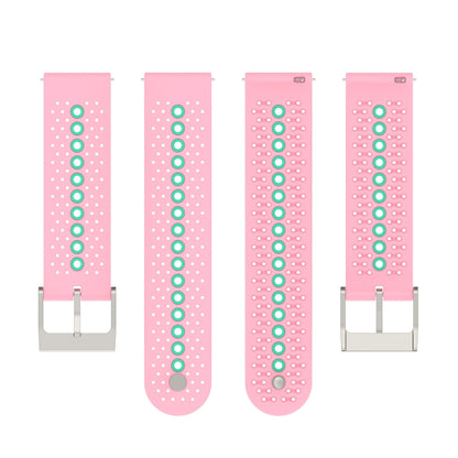 20mm Colorful Hole Silicone Watch Band, For Samsung Galaxy Watch 5 40mm, For Samsung Galaxy Watch 5 44mm, For Samsung Galaxy Watch 5 Pro 45mm