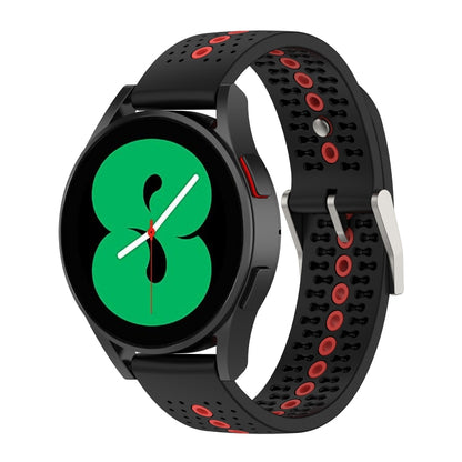 20mm Colorful Hole Silicone Watch Band, For Samsung Galaxy Watch 5 40mm, For Samsung Galaxy Watch 5 44mm, For Samsung Galaxy Watch 5 Pro 45mm