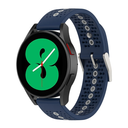 20mm Colorful Hole Silicone Watch Band, For Samsung Galaxy Watch 5 40mm, For Samsung Galaxy Watch 5 44mm, For Samsung Galaxy Watch 5 Pro 45mm