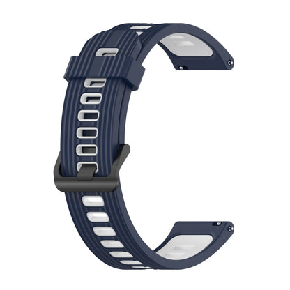 20mm Two-color Stripe Silicone Watch Band, For Samsung Galaxy Watch 5 40mm, For Samsung Galaxy Watch 5 44mm, For Samsung Galaxy Watch 5 Pro 45mm