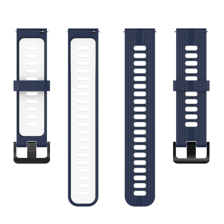 20mm Two-color Stripe Silicone Watch Band, For Samsung Galaxy Watch 5 40mm, For Samsung Galaxy Watch 5 44mm, For Samsung Galaxy Watch 5 Pro 45mm
