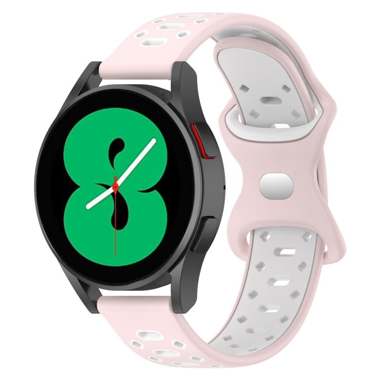20mm Two-color Diamond Silicone Watch Band, For Samsung Galaxy Watch 5 40mm, For Samsung Galaxy Watch 5 44mm, For Samsung Galaxy Watch 5 Pro 45mm