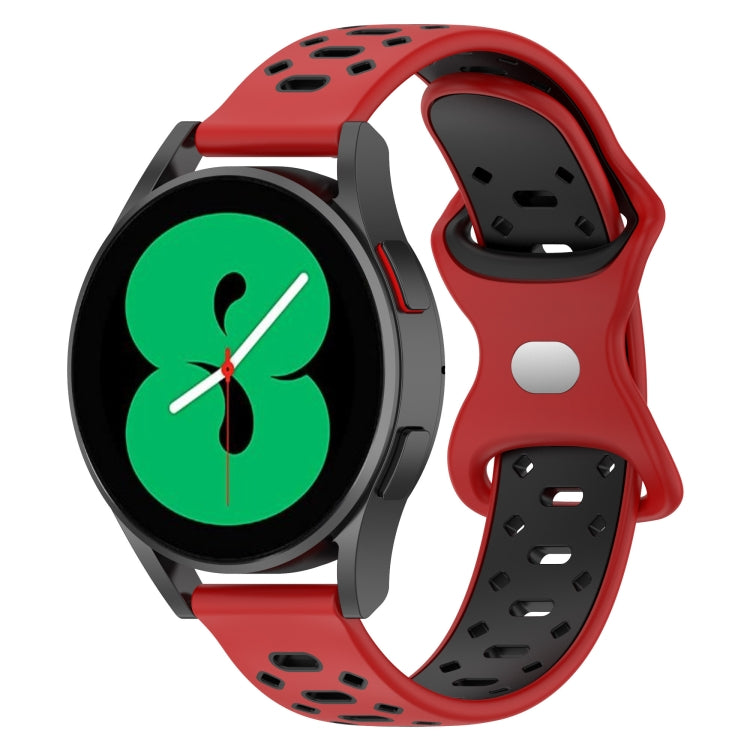 20mm Two-color Diamond Silicone Watch Band, For Samsung Galaxy Watch 5 40mm, For Samsung Galaxy Watch 5 44mm, For Samsung Galaxy Watch 5 Pro 45mm
