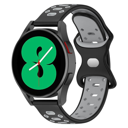 20mm Two-color Diamond Silicone Watch Band, For Samsung Galaxy Watch 5 40mm, For Samsung Galaxy Watch 5 44mm, For Samsung Galaxy Watch 5 Pro 45mm