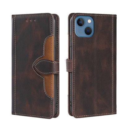 Skin Feel Magnetic Buckle Leather Phone Case, For iPhone 14, For iPhone 14 Plus, For iPhone 14 Pro, For iPhone 14 Pro Max