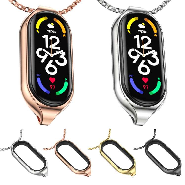 For Xiaomi Mi Band 7 / 7 NFC MIJOBS Metal Pendant Stainless Steel Watch Necklace, For Xiaomi Mi Band 7 / 7 NFC