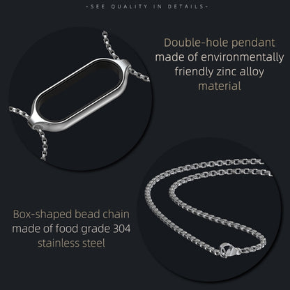 For Xiaomi Mi Band 7 / 7 NFC MIJOBS Metal Pendant Stainless Steel Watch Necklace, For Xiaomi Mi Band 7 / 7 NFC