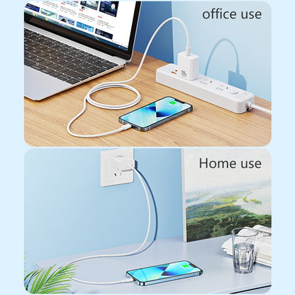 REMAX RP-U5 Extreme 2 Series 20W PD Charger + 1m USB-C / Type-C to 8 Pin Fast Charge Data Cable Set, CN Plug, EU Plug, US Plug
