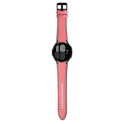 Silicone + Leather Black Buckle Watch Band, For Samsung Galaxy Watch5 Pro 45mm/5 44mm/5 40mm