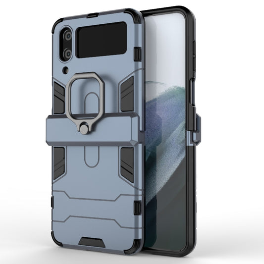 PC + TPU Shockproof Protective Phone Case with Magnetic Ring Holder, For Samsung Galaxy Z Flip4