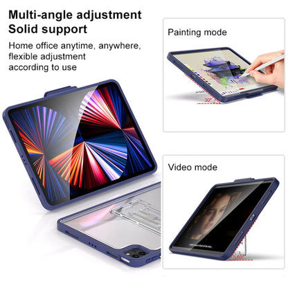 Mutural Transparent Holder Tablet Case, For iPad 10.2 2021 / 2020 / 2019 / 10.5, For iPad Air 2022/ 2020 10.9, For iPad Pro 11 / 2021 / 2020 / 2018