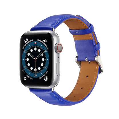 Genuine Leather Watch Band For Apple Watch Series, 7 45mm / 6&SE&5&4 44mm / 3&2&1 42mm, 7 41mm / 6&SE&5&4 40mm / 3&2&1 38mm