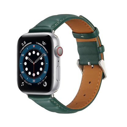 Genuine Leather Watch Band For Apple Watch Series, 7 45mm / 6&SE&5&4 44mm / 3&2&1 42mm, 7 41mm / 6&SE&5&4 40mm / 3&2&1 38mm