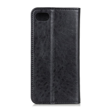 Magnetic Suction Crazy Horse Pattern PU Left and Right Open with Bracket and Card Slot and Wallet, For iPhone SE 2022 / SE 2020