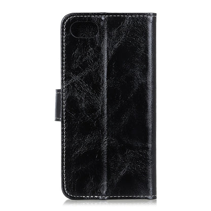 Vintage Crazy Horse PU + + Left and Right Leather Case with Photo Frame & Bracket & Front and Back Buckle, For iPhone SE 2022 / SE 2020