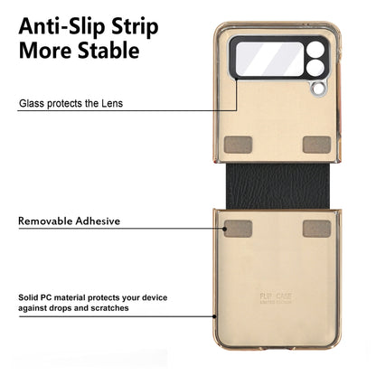 GKK Colorful PU Phone Case with Ring Holder, For Samsung Galaxy Z Flip4 5G, For Samsung Galaxy Z Flip3 5G