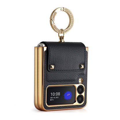 GKK Colorful PU Phone Case with Ring Holder, For Samsung Galaxy Z Flip4 5G, For Samsung Galaxy Z Flip3 5G
