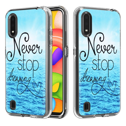 2 In 1 PC + TPU Card Pattern Transparent Protective Case, For Galaxy A01, For Galaxy A21, For Galaxy S20, For Galaxy S20+, For Galaxy S20 Ultra