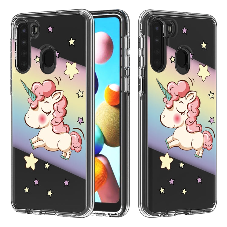 2 In 1 PC + TPU Card Pattern Transparent Protective Case, For Galaxy A01, For Galaxy A21, For Galaxy S20, For Galaxy S20+, For Galaxy S20 Ultra