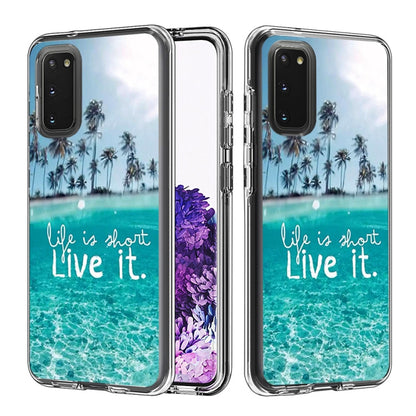 2 In 1 PC + TPU Card Pattern Transparent Protective Case, For Galaxy A01, For Galaxy A21, For Galaxy S20, For Galaxy S20+, For Galaxy S20 Ultra