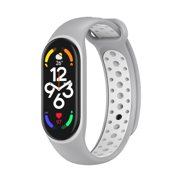 Two-color Silicone Watch Band, For Xiaomi Mi Band 7