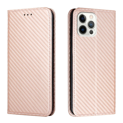 Carbon Fiber Texture Magnetic Flip Leather Phone Case, For iPhone 14, For iPhone 14 Plus, For iPhone 14 Pro, For iPhone 14 Pro Max