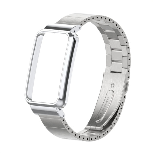 Bamboo Joint Metal Case Watch Band, For Xiaomi Mi Band 7 Pro