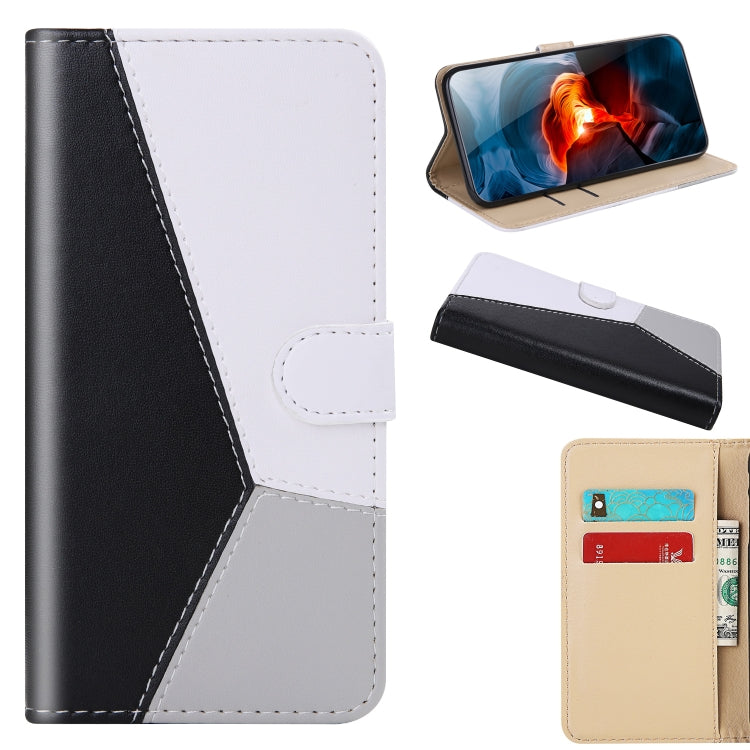 Tricolor Stitching Horizontal Flip Leather Phone Case, For Samsung Galaxy M13 4G, For Samsung Galaxy M23 5G