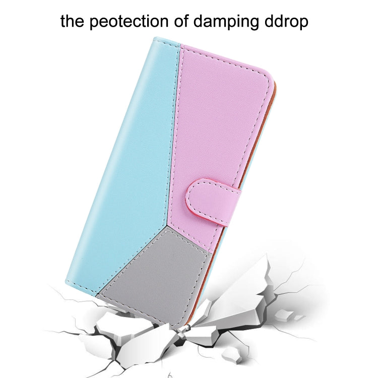 Tricolor Stitching Horizontal Flip Leather Phone Case, For Samsung Galaxy M13 4G, For Samsung Galaxy M23 5G