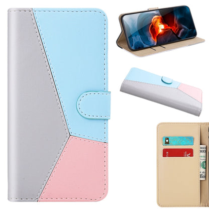 Tricolor Stitching Horizontal Flip Leather Phone Case, For Samsung Galaxy M13 4G, For Samsung Galaxy M23 5G