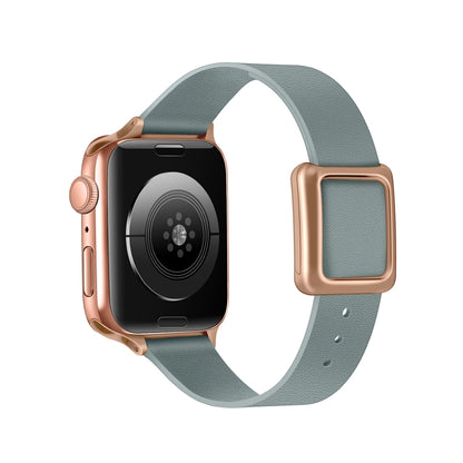 Magnetic Rose Gold Square Buckle Watch Band For Apple Watch Series, 7 45mm / 6&SE&5&4 44mm / 3&2&1 42mm, 7 41mm / 6&SE&5&4 40mm / 3&2&1 38mm