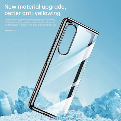 SULADA Shockproof Plating PC Transparent Protective Case, For Samsung Galaxy Z Fold4, For Samsung Galaxy Z Flip4