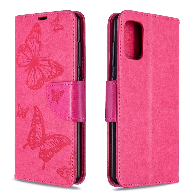 Two Butterflies Embossing Pattern Horizontal Flip Leather Case with Holder & Card Slot & Wallet & Lanyard, For Nokia 2.3, For Galaxy A41, For Galaxy A70e