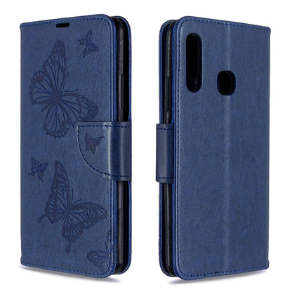 Two Butterflies Embossing Pattern Horizontal Flip Leather Case with Holder & Card Slot & Wallet & Lanyard, For Nokia 2.3, For Galaxy A41, For Galaxy A70e