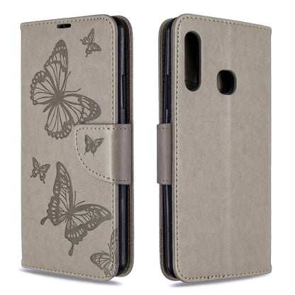 Two Butterflies Embossing Pattern Horizontal Flip Leather Case with Holder & Card Slot & Wallet & Lanyard, For Nokia 2.3, For Galaxy A41, For Galaxy A70e
