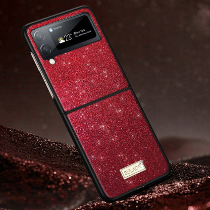 SULADA Shockproof TPU + Handmade Leather Phone Case, For Samsung Galaxy Z Flip4, For Samsung Galaxy Z Flip5