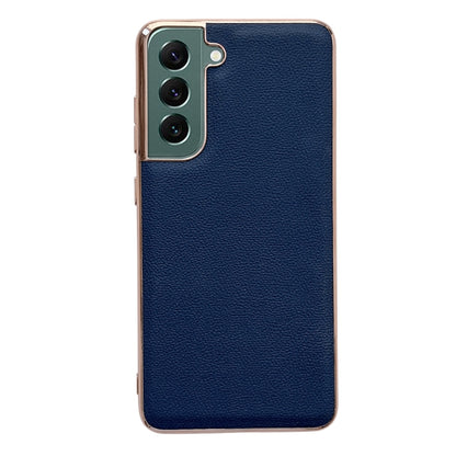 Genuine Leather Luolai Series Nano Electroplating Phone Case, For Samsung Galaxy S21 5G, For Samsung Galaxy S21 FE 5G, For Samsung Galaxy S21+ 5G, For Samsung Galaxy S22 5G, For Samsung Galaxy S22+ 5G