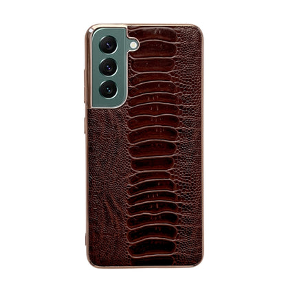 Genuine Leather Weilai Series Nano Electroplating Phone Case, For Samsung Galaxy S21 5G, For Samsung Galaxy S21 FE 5G, For Samsung Galaxy S21+ 5G, For Samsung Galaxy S22 5G, For Samsung Galaxy S22+ 5G