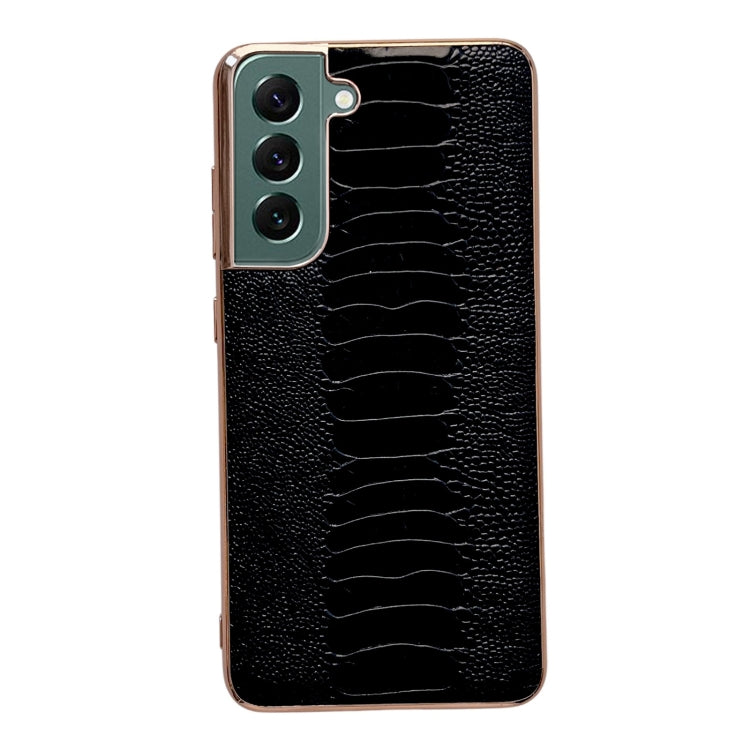 Genuine Leather Weilai Series Nano Electroplating Phone Case, For Samsung Galaxy S21 5G, For Samsung Galaxy S21 FE 5G, For Samsung Galaxy S21+ 5G, For Samsung Galaxy S22 5G, For Samsung Galaxy S22+ 5G
