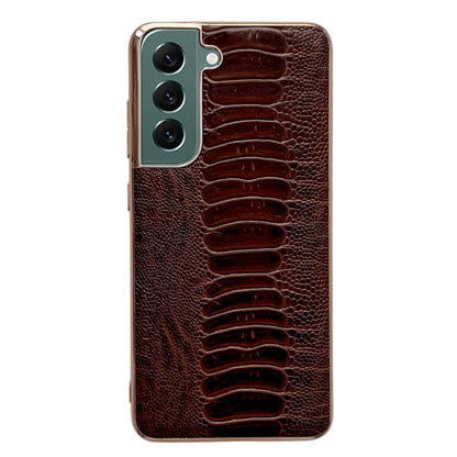 Genuine Leather Weilai Series Nano Electroplating Phone Case, For Samsung Galaxy S21 5G, For Samsung Galaxy S21 FE 5G, For Samsung Galaxy S21+ 5G, For Samsung Galaxy S22 5G, For Samsung Galaxy S22+ 5G