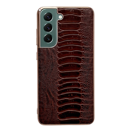 Genuine Leather Weilai Series Nano Electroplating Phone Case, For Samsung Galaxy S21 5G, For Samsung Galaxy S21 FE 5G, For Samsung Galaxy S21+ 5G, For Samsung Galaxy S22 5G, For Samsung Galaxy S22+ 5G