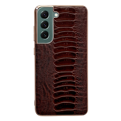Genuine Leather Weilai Series Nano Electroplating Phone Case, For Samsung Galaxy S21 5G, For Samsung Galaxy S21 FE 5G, For Samsung Galaxy S21+ 5G, For Samsung Galaxy S22 5G, For Samsung Galaxy S22+ 5G
