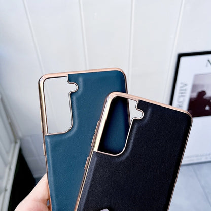 Genuine Leather Xiaoya Series Nano Electroplating Phone Case, For Samsung Galaxy S21 5G, For Samsung Galaxy S21 FE 5G, For Samsung Galaxy S21+ 5G, For Samsung Galaxy S22 5G, For Samsung Galaxy S22+ 5G