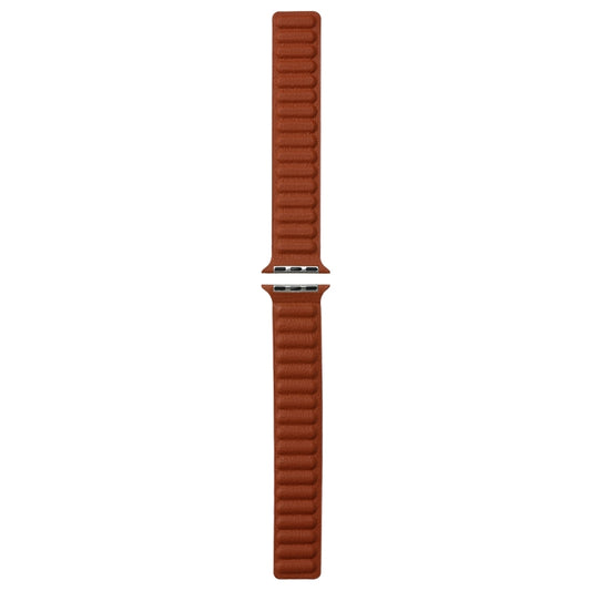 Magnetic Two-color Loop Slim Leather Watch Band For Apple Watch Series, 7 45mm / 6&SE&5&4 44mm / 3&2&1 42mm, 7 41mm / 6&SE&5&4 40mm / 3&2&1 38mm