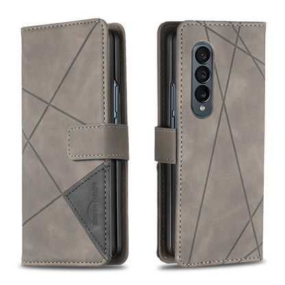 BF05 Magnetic Buckle Rhombus Texture Leather Phone Case, For Samsung Galaxy Z Fold4