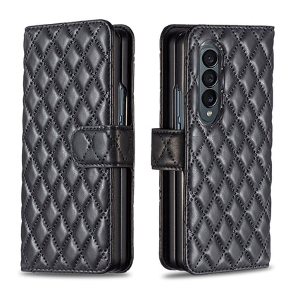 Diamond Lattice Wallet Leather Flip Phone Case, For Samsung Galaxy Z Fold4