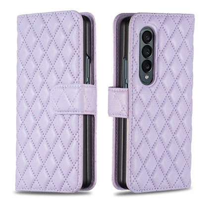 Diamond Lattice Wallet Leather Flip Phone Case, For Samsung Galaxy Z Fold4