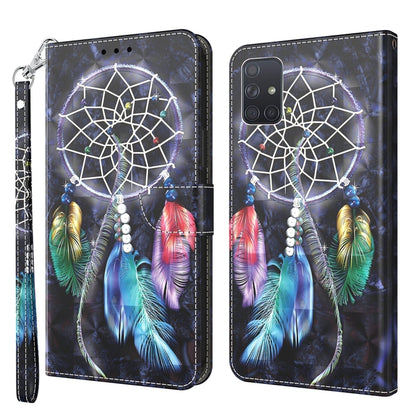 3D Painted Leather Phone Case, For Samsung Galaxy A03s 166mm, For Samsung Galaxy A10e / A20e, For Samsung Galaxy A12 5G, For Samsung Galaxy A21s, For Samsung Galaxy A22 5G, For Samsung Galaxy A30s / A50s / A50